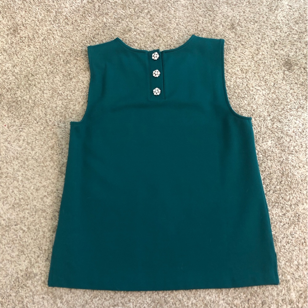 EUC J. Crew sleeveless top with jewel button back